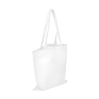 Non-Woven-Tasche weiß, ohne Bodenfalte, lange Henkel
