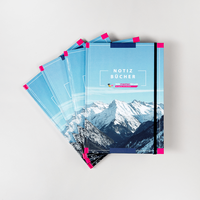 Notizbuch Hardcover, farbig bedruckt, liegend