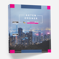 Ordner, farbig bedrukct, geschlossen