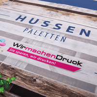 Palettenhusse, farbig bedruckt