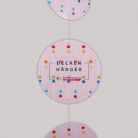 Deckenhänger Rund, farbig bedruckt, hängend