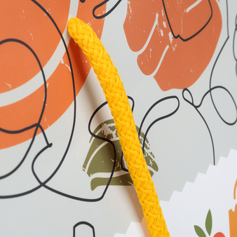 Papiertragetaschen mit PP-Kordeln, 34 x 24 x 10 cm