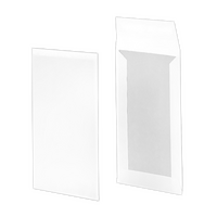 Papprückwandtasche (28 x 18,5 cm), haftklebend ohne Fenster, unbedruckt weiß mit grauer Papprückwand