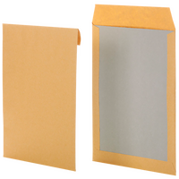 Papprückwandtasche DIN C4, haftklebend ohne Fenster, unbedruckt braun mit grauer Papprückwand