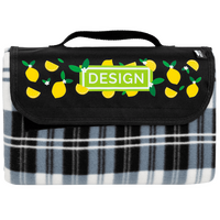 Picknickdecke aus RPET-Polarfleece, bedruckt, Vorderseite