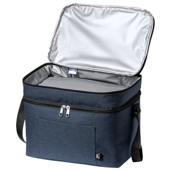 Picknick-Kühltasche mit Fach und zwei Reißverschlussfächern, ohne Werbeanbringung