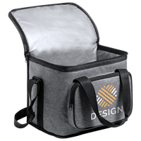 Picknick-Kühltasche mit Reißverschlussfach und zwei Tragegriffen