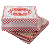 Pizzakarton (26 x 26 x 4 cm) einseitig bedruckt 4/0-farbig (CMYK)