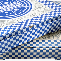 Pizzakarton (30 x 30 x 4 cm) einseitig bedruckt 4/0-farbig (CMYK)