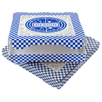 Pizzakarton (30 x 30 x 4 cm) einseitig bedruckt 4/0-farbig (CMYK)