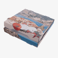 Pizzakarton, farbig bedruckt, Motiv