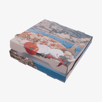 Pizzakarton, farbig bedruckt, Motiv