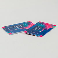 Plastikkarte, farbig bedruckt, liegend