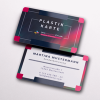 Plastikkarte, farbig bedruckt, liegend