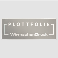 Plottfolie in Eisgrau mit Kontur und Schrift und Zeichen