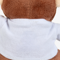 Affe mit weißem T-Shirt von hinten unbedruckt