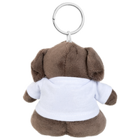 Plüschanhänger Hund unbedruckt von hinten 