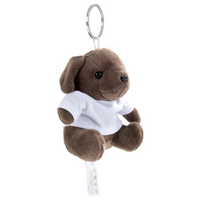Plüschanhänger Hund unbedruckt seitliche Ansicht 