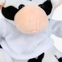 Nahaufnahme von Plüschanhäänger Kuh Nase und Augen 