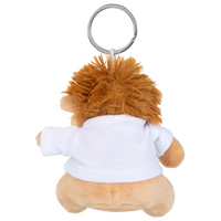 Plüschanhänger Löwe mit weißem T-Shirt von hinten unbedruckt