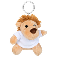 Plüschanhänger Löwe mit weißem T-Shirt unbedruckt von vorne