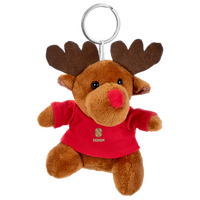 Plüschanhänger mit roter Nase T-Shirt bedruckt von vorne