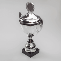 Pokal KÖNIGSAPFEL silber, großem Sockel, große schmale Variante