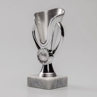 Pokal SATTEL silber, Lasergravur, stehend