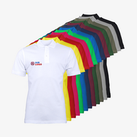 Poloshirt, farbig bedruckt, Vorderseite, verschiedene Farben