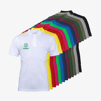 Poloshirt, farbig bedruckt, Vorderseite, verschiedene Farben