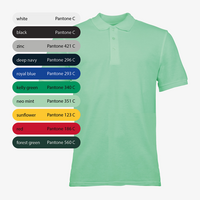 Poloshirt, farbig bedruckt, Vorderseite