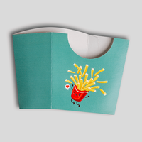 Pommesschale mit Automatikboden (10,2 x 5,5 x 10 cm), Vorderseite, flach