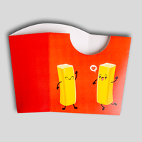 Pommesschale mit Automatikboden (13 x 7,8 x 8 cm), Vorderseite, flach