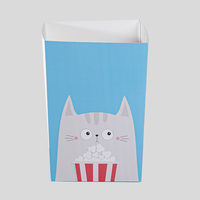 Popcorn Schachtel mit Steckboden (14,5 x 14,5 x 21 cm), Vorderseite