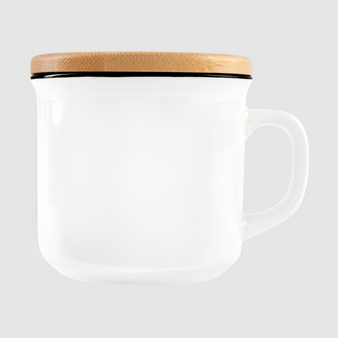 Porzellantasse Vintage-Stil Bambus