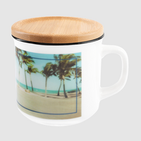 Tasse bedruckt seitlich schräg mit Deckel