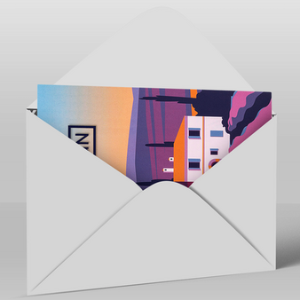 Postkarte, DIN A5 (14,8 x 21,0 cm), im Umschlag