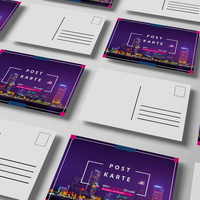 Postkarten, farbig bedruckt, liegend