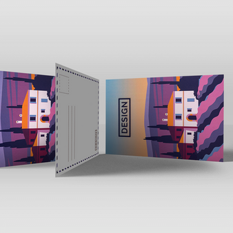 Postkarte, DIN lang (9,8 x 21,0 cm), Design