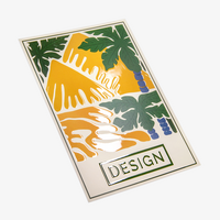 Postkarte, gefalzt auf DIN A6 quer, partieller UV-Lack