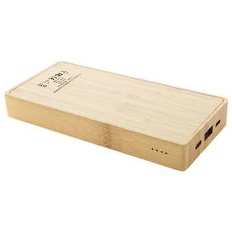 Powerbank Solar Bambus