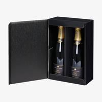 Praesentkarton, schwarz mit gold, offen