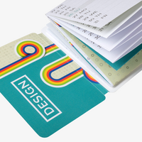 Praktischer Taschenplaner, beidseitig bedruckt, gefalzt