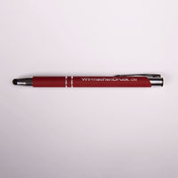 PREMIUM: Metall-Kugelschreiber Touchpen mit einseitiger Lasergravur