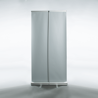 Bannerdisplay, aufgestellt, Rückseite