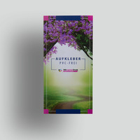 Aufkleber, farbig bedruckt, Landschafts Motiv