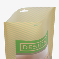 Recycelbarer Folien-Standbodenbeutel 15 x 25 x 7 cm mit individuellem Boden, von oben (Abb. durchsichtige Folie mit Euroloch)