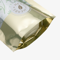 Recycelbarer Folien-Standbodenbeutel 17 x 17 x 8 cm mit individuellem Boden, von unten (Abb. metallisierte Folie) 