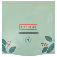 Recycelbarer Folien-Standbodenbeutel 17 x 17 x 8 cm mit neutralem Boden und Ventil (Abb. mit Druckverschluss)