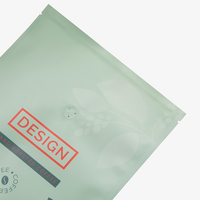 Recycelbarer Folien-Standbodenbeutel 19 x 19 x 11 cm mit neutralem Boden und Ventil (Abb. mit Druckverschluss)